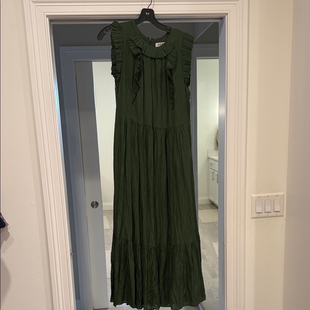 Sea Green Sleeveless Maxi Dress